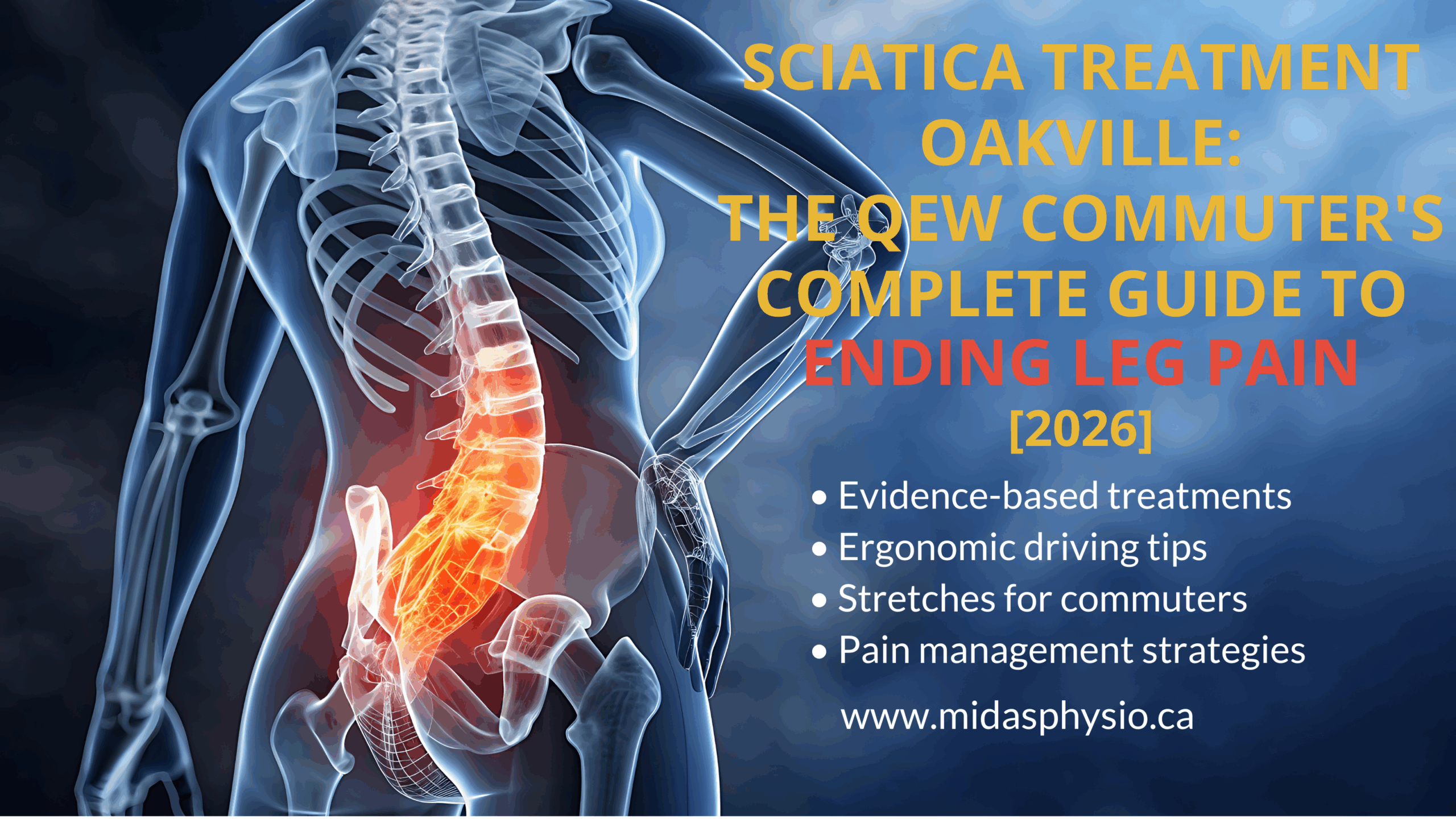 Sciatica treatment Oakville QEW commuter driver leg pain relief