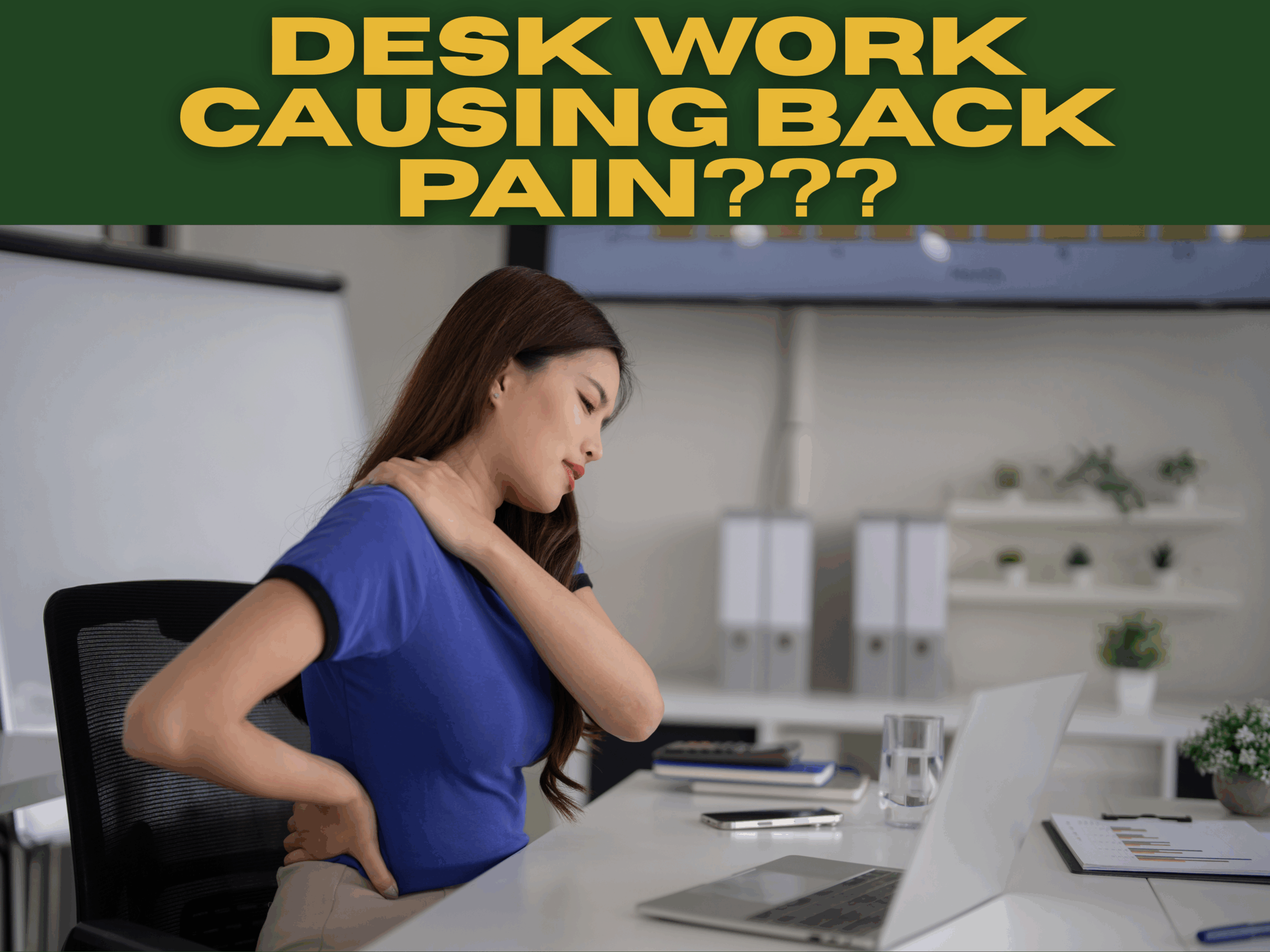 Back pain physiotherapy Oakville desk worker office professional treatment